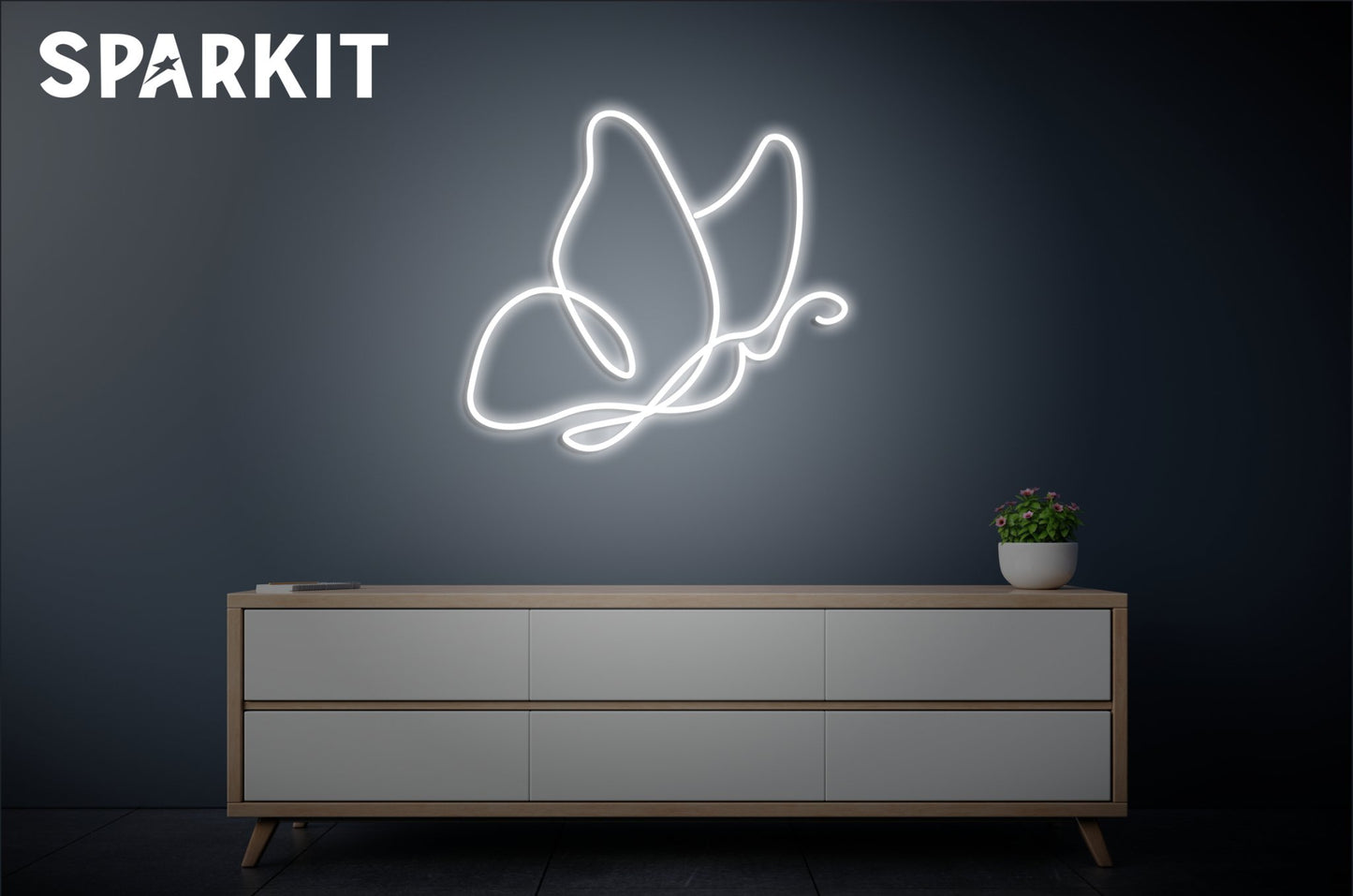 OneLine Butterfly - Sparkit neon signs