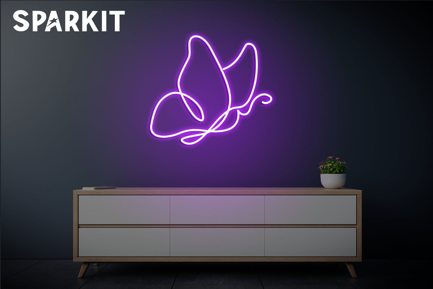 OneLine Butterfly - Sparkit neon signs