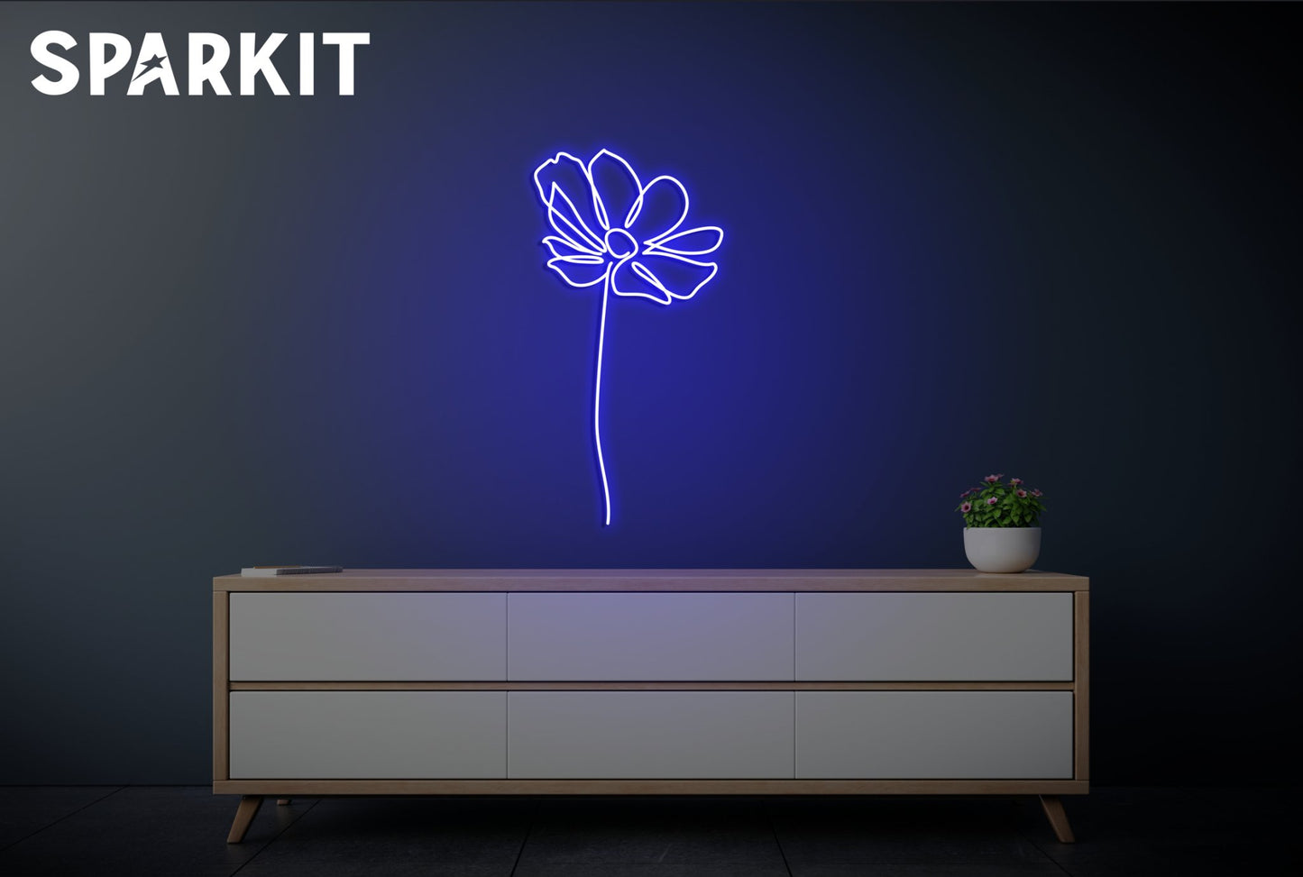 OneLine flower - Sparkit neon signs