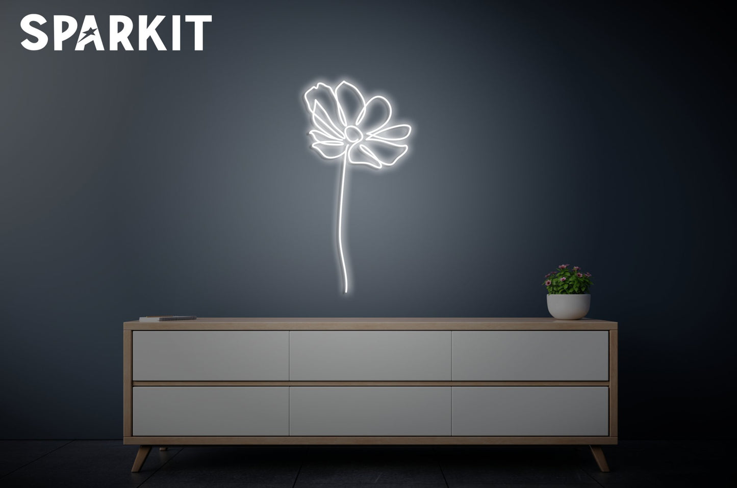 OneLine flower - Sparkit neon signs