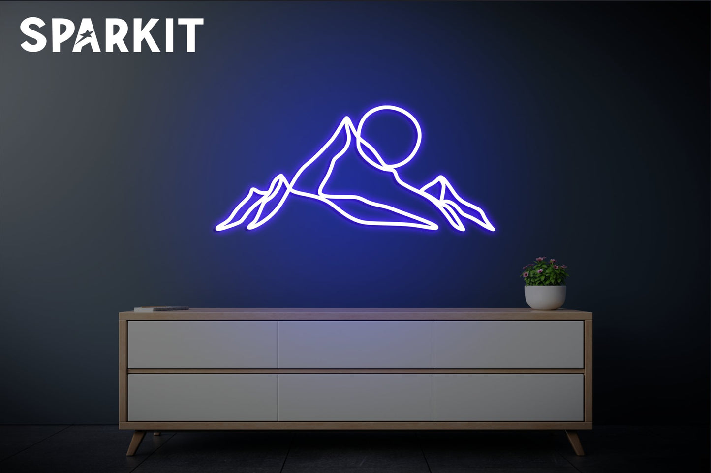 Oneline Mountain - Sparkit neon signs