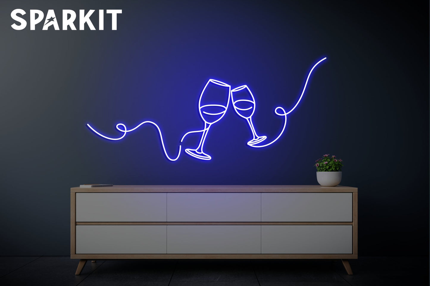 OneLine Wine - Sparkit neon signs